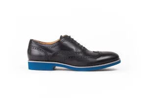 2017 Men's Black & Navy  Azul Sole Brogue Wingtip.