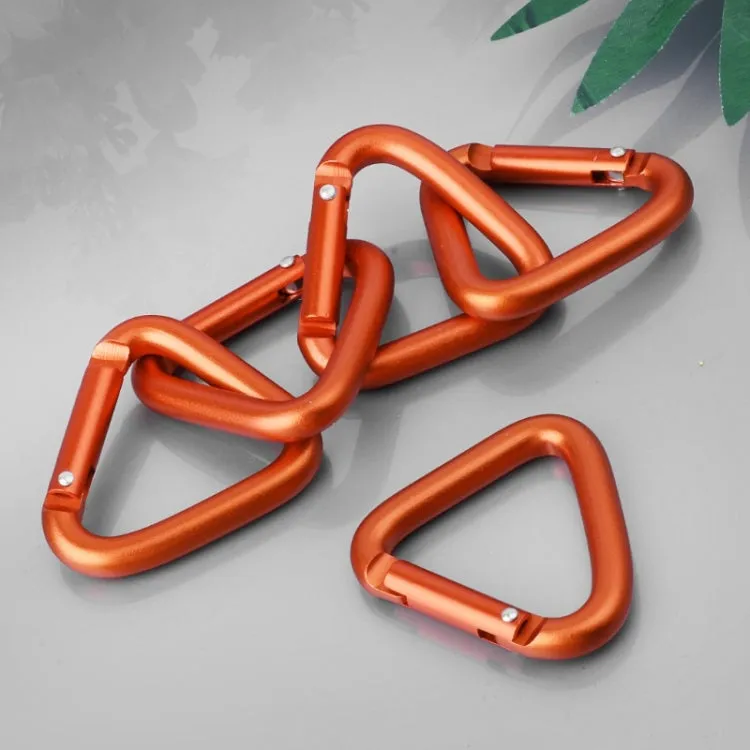2PCS Triangle Carabiner Outdoor Camping Hiking Keychain Snap Clip Hook Kettle Buckle Carabiner Accessories