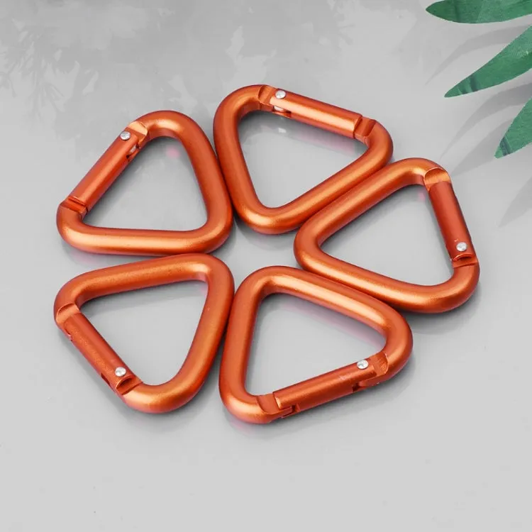 2PCS Triangle Carabiner Outdoor Camping Hiking Keychain Snap Clip Hook Kettle Buckle Carabiner Accessories