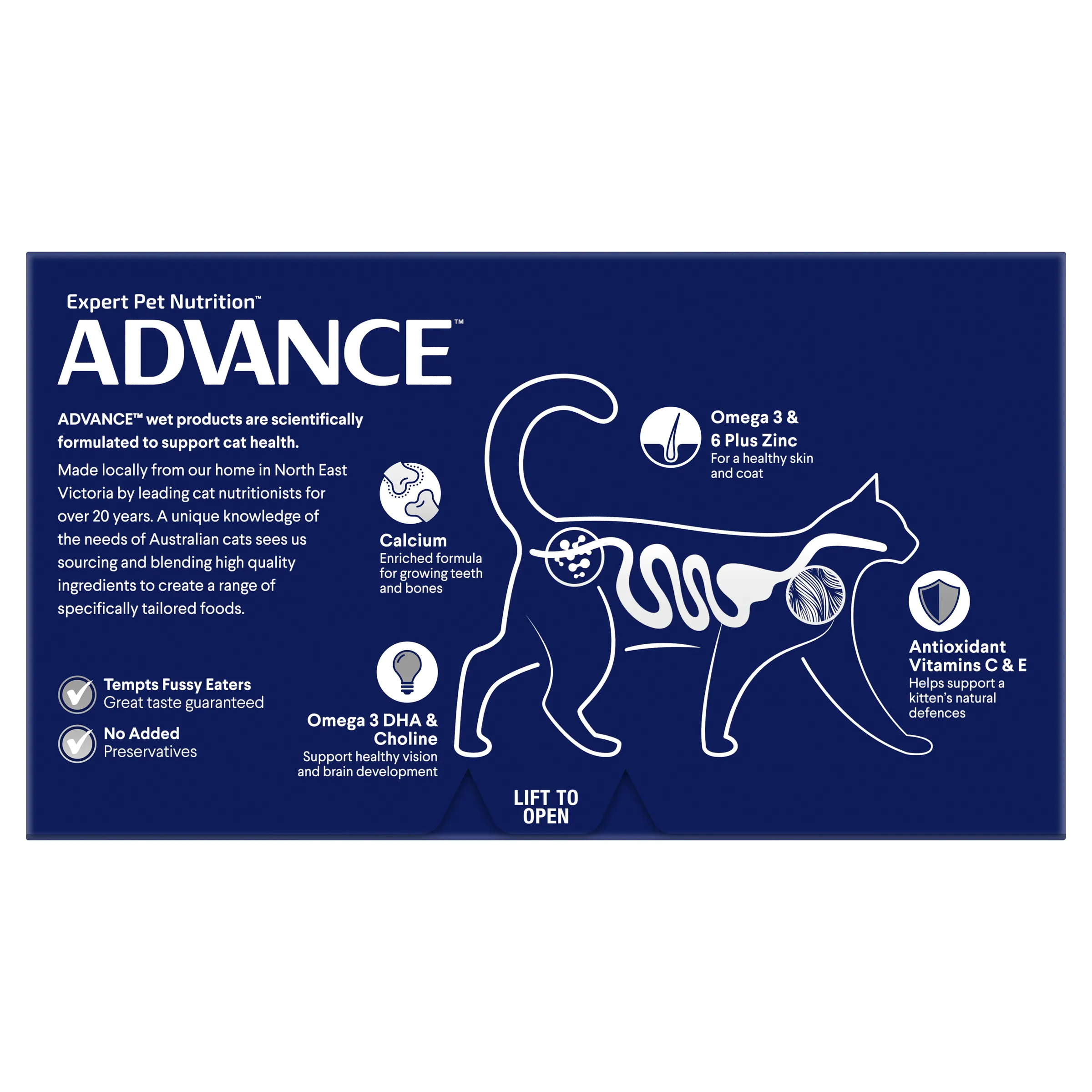 Advance Tender Chicken Delight Kitten Wet Cat Food Trays 85g x 7