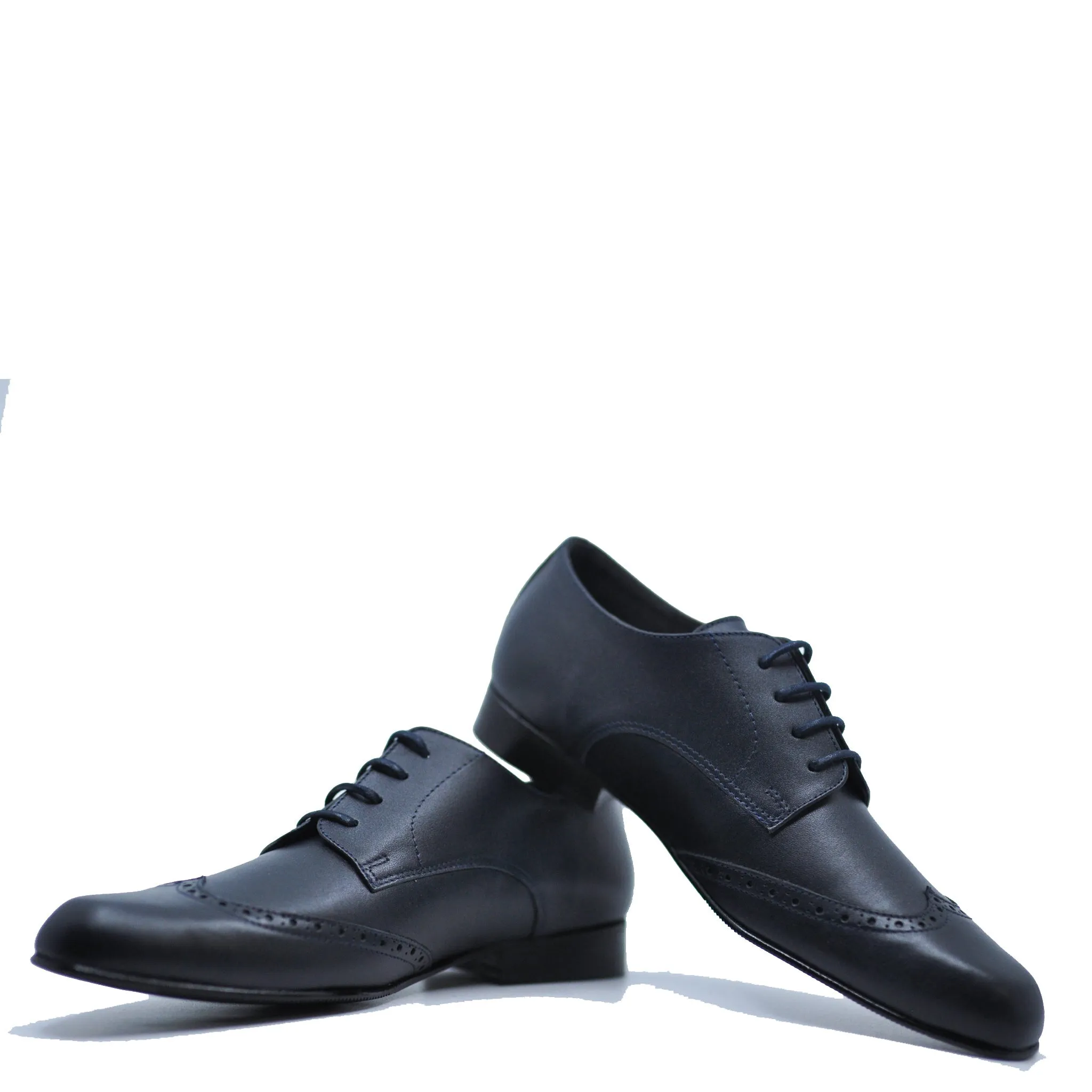 Atlanta Mocassin Navy Wingtip Lace Up Shoe