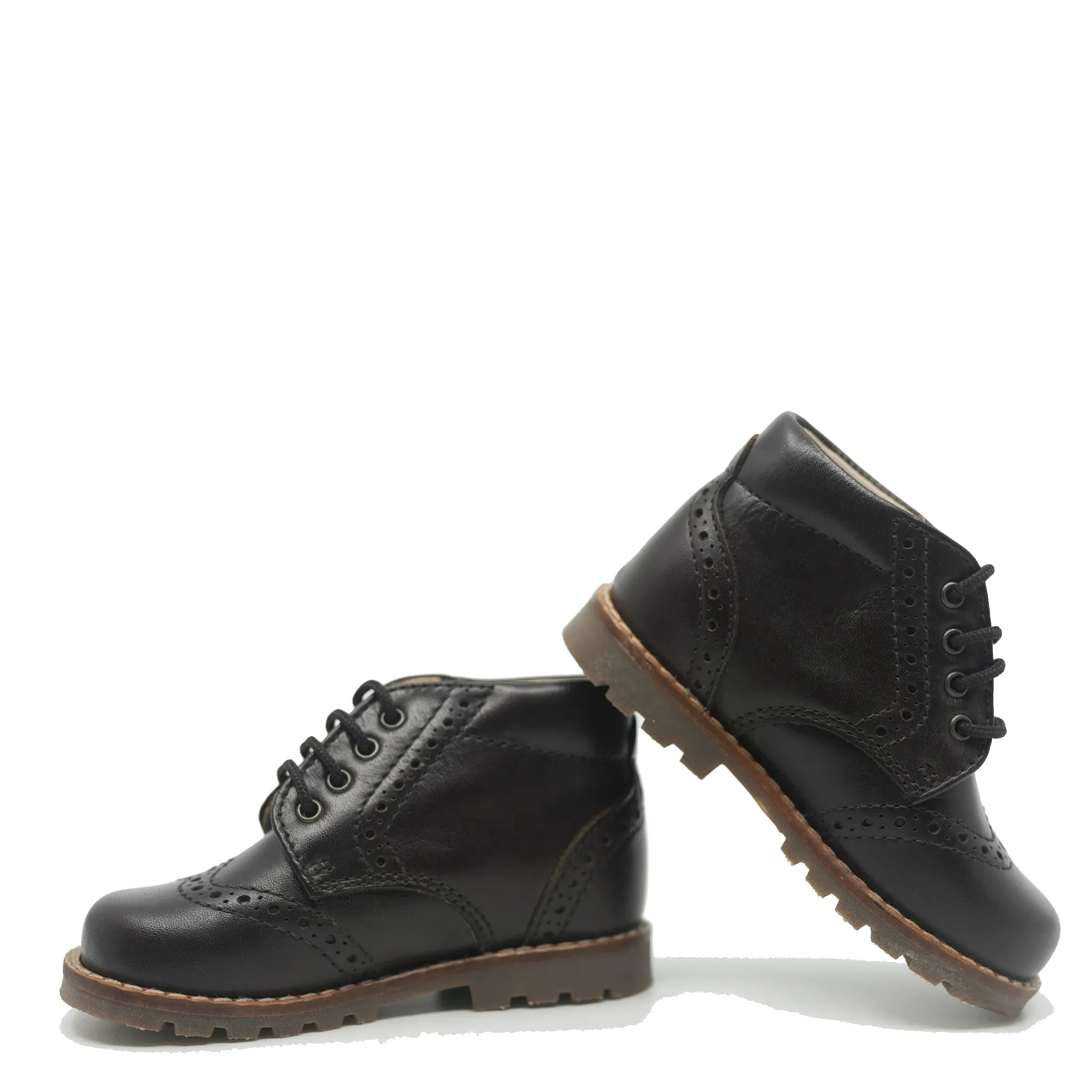 Beberlis Brown Wingtip Chunky Baby Bootie