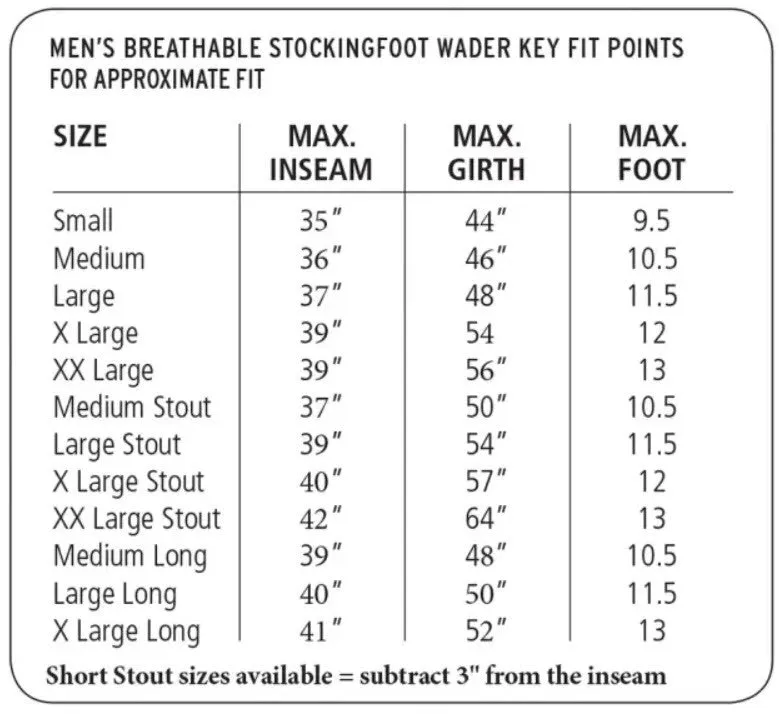 Caddis Mens Mossy River Series Breathable Stockingfoot Waders