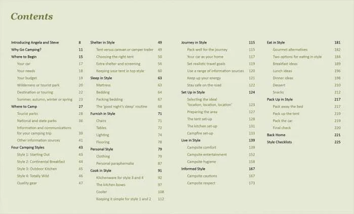 Camping in Style: Your Complete Guide to Holidaying Well in a Tent (1st Edition) by Angela Armstrong & Stephen Rado (2012)