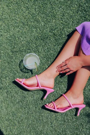 Caydence Strappy Kitten Heel - Pink
