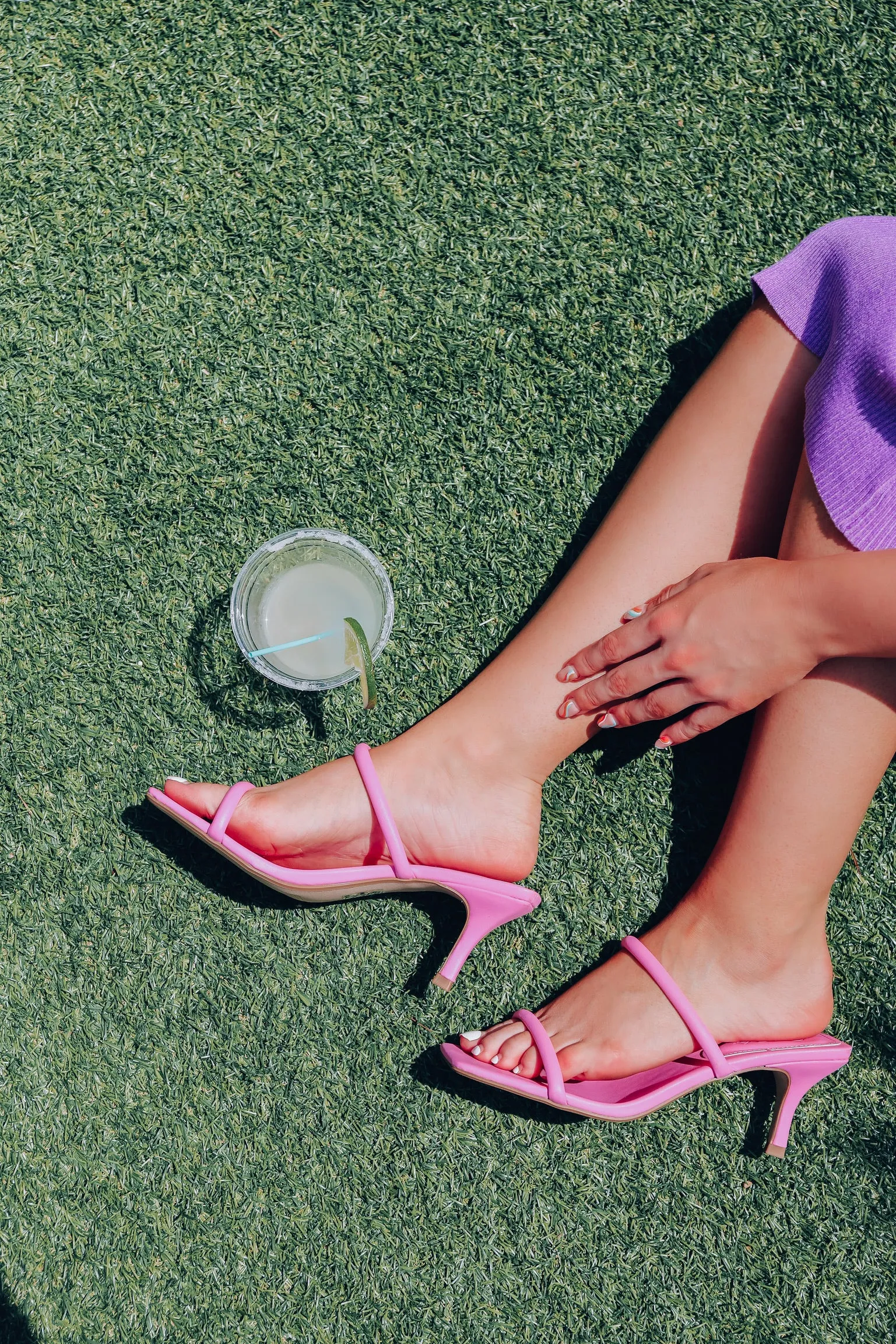 Caydence Strappy Kitten Heel - Pink