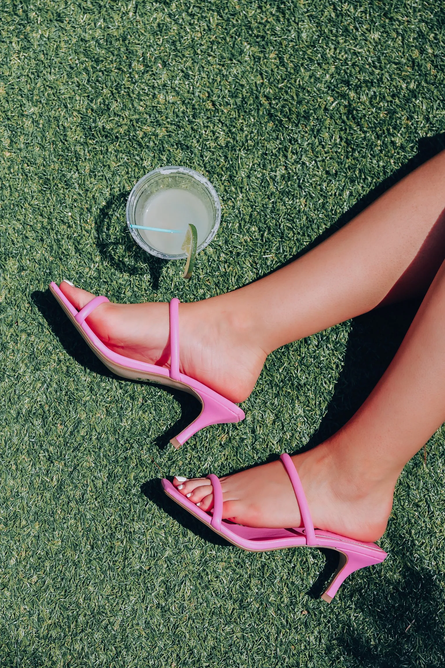 Caydence Strappy Kitten Heel - Pink