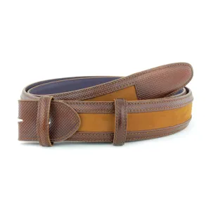 Coltrane Nubuck Cordovan Mix Wingtip Belt Strap