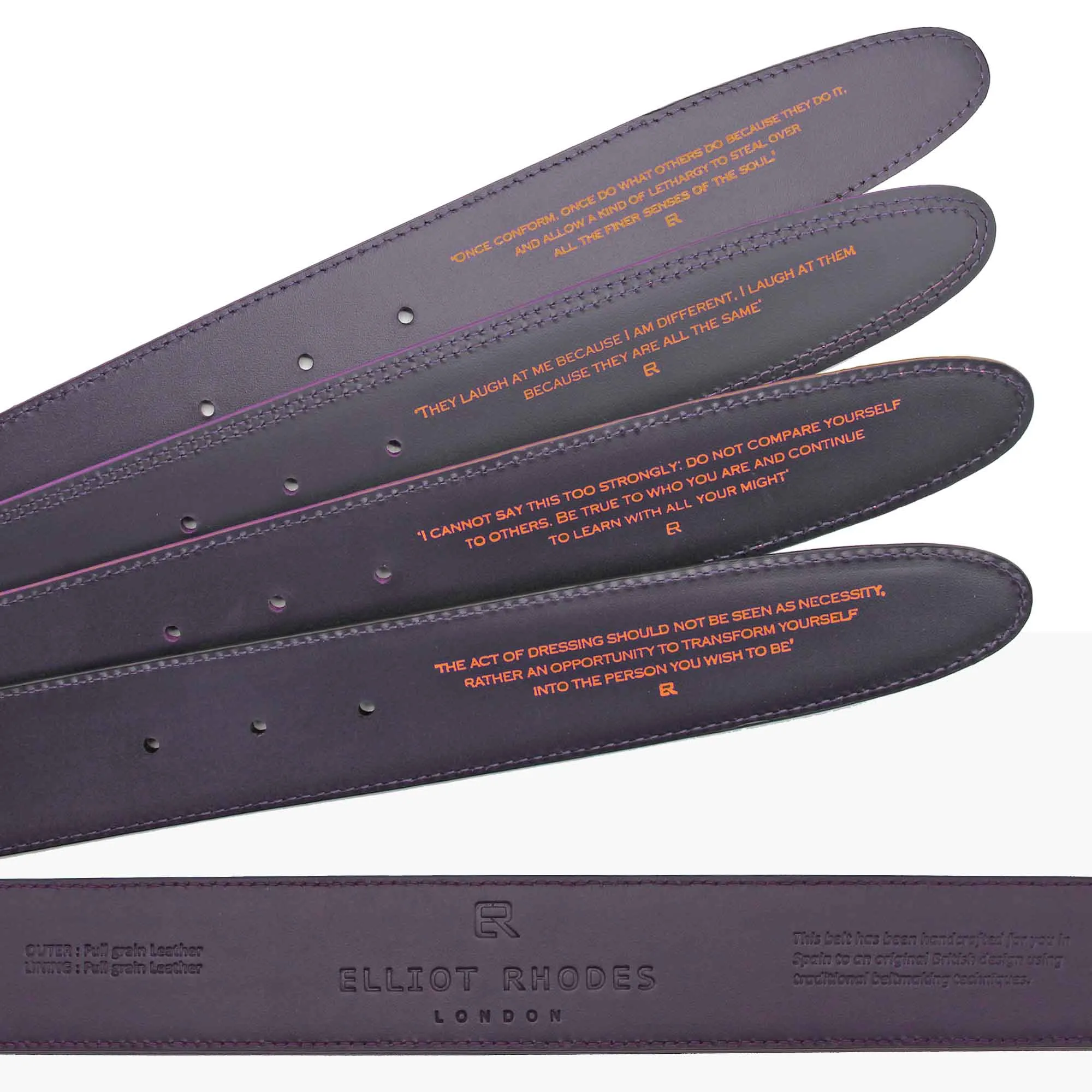 Coltrane Nubuck Cordovan Mix Wingtip Belt Strap