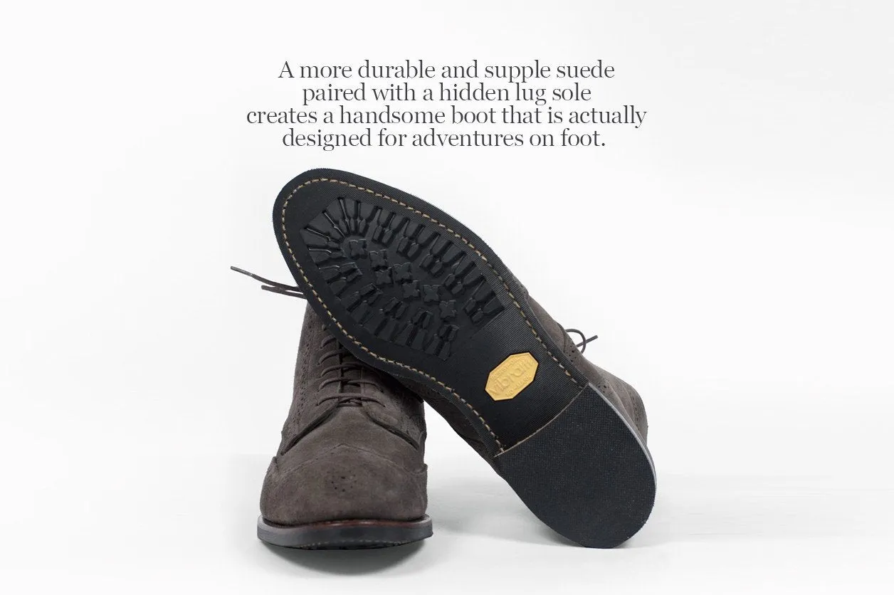 Flint Kudu Suede Blake Wingtip Boot