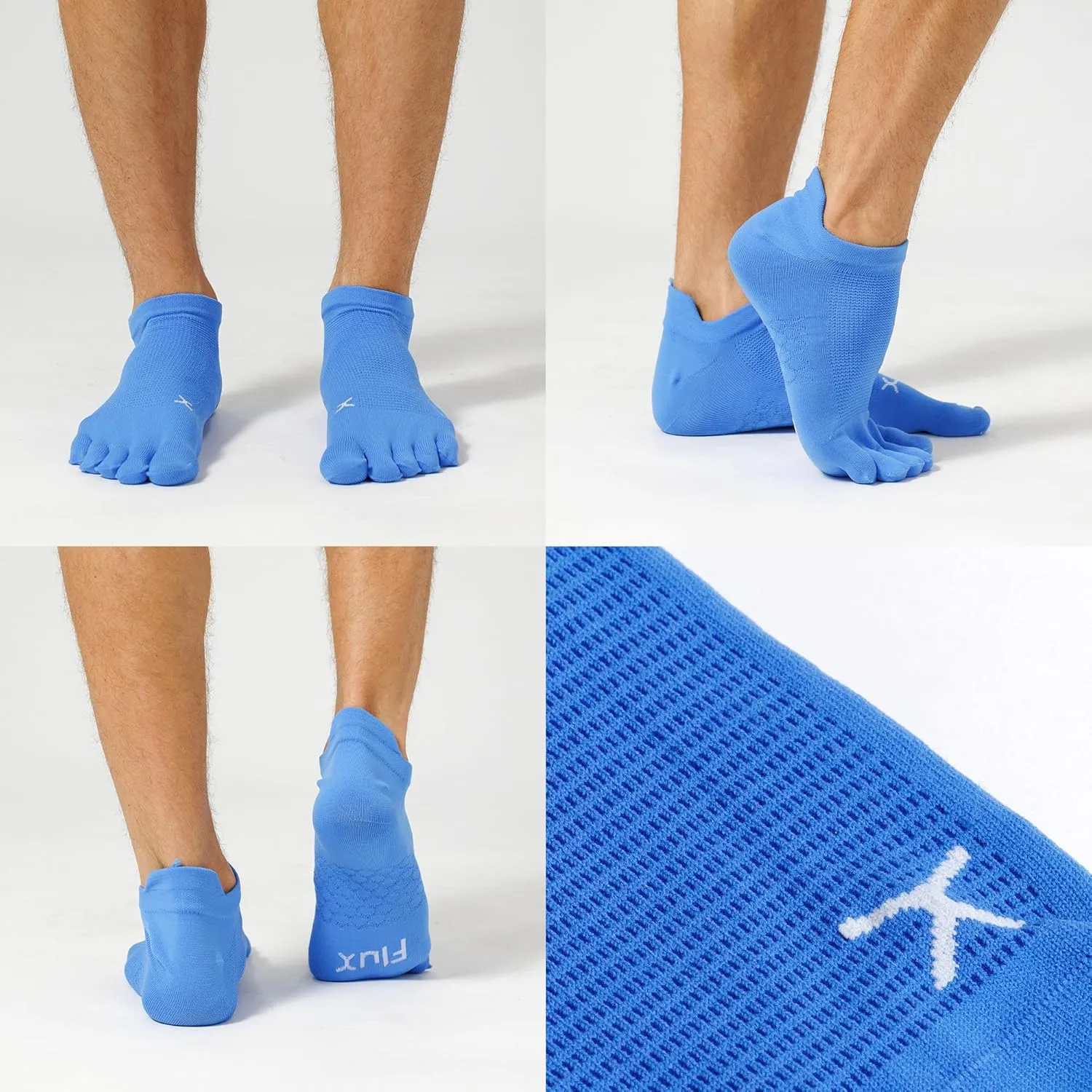 Flux Adapt Toe Socks for Men & Women - Moisture-Wicking Finger Socks for Natural Alignment - Pack of 3 Toe Socks Women & Men
