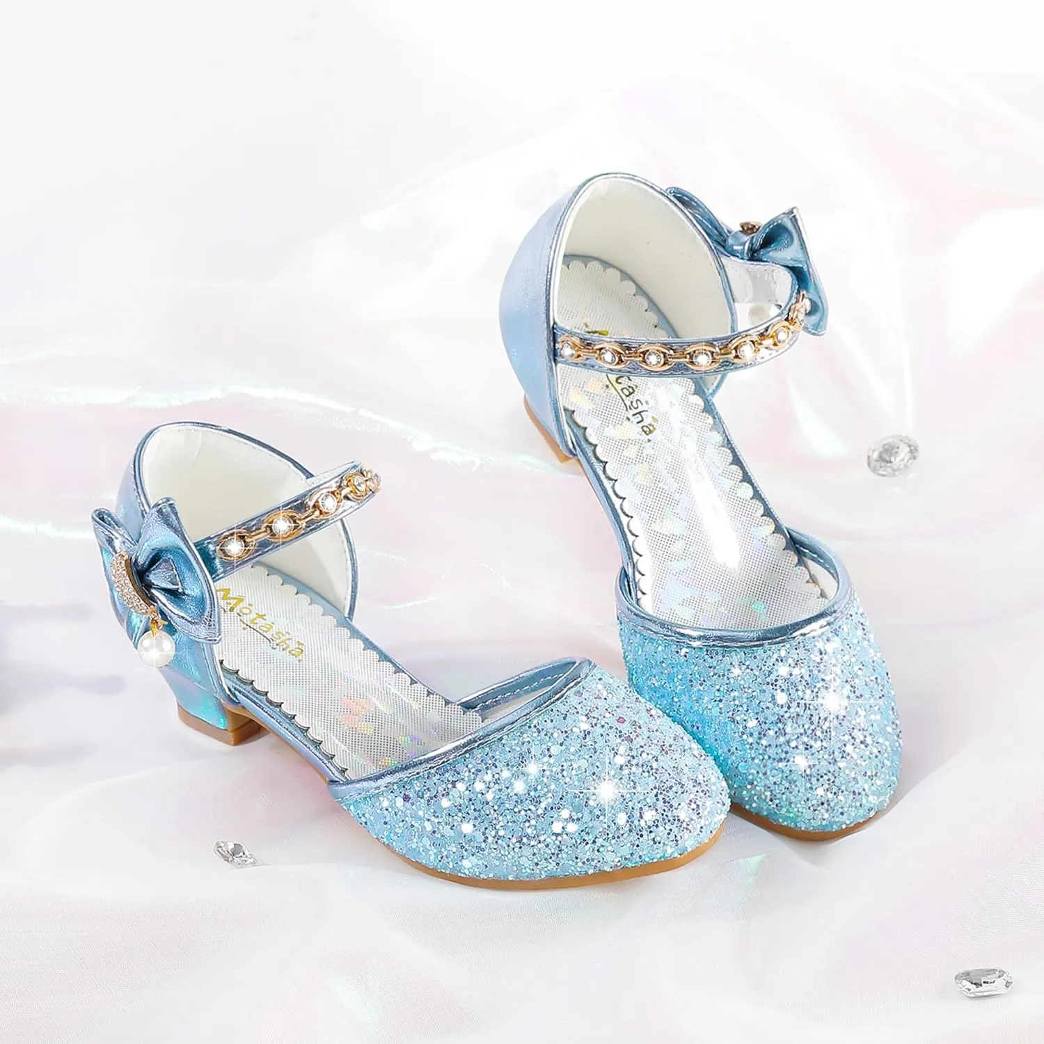 Girls Sandals Closed Toe Heels Wedding Party Girls Dress Shoes Toddler Little Big Kid