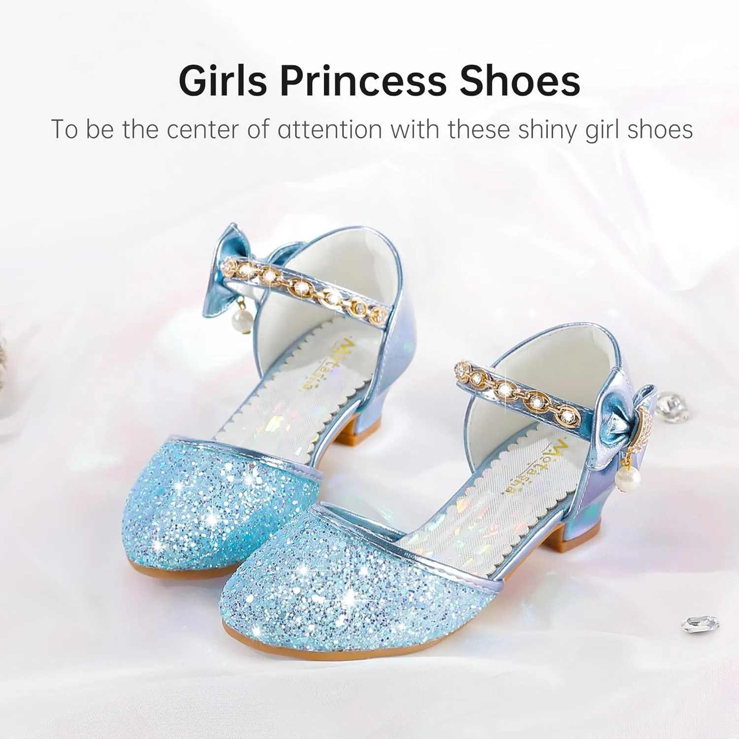 Girls Sandals Closed Toe Heels Wedding Party Girls Dress Shoes Toddler Little Big Kid