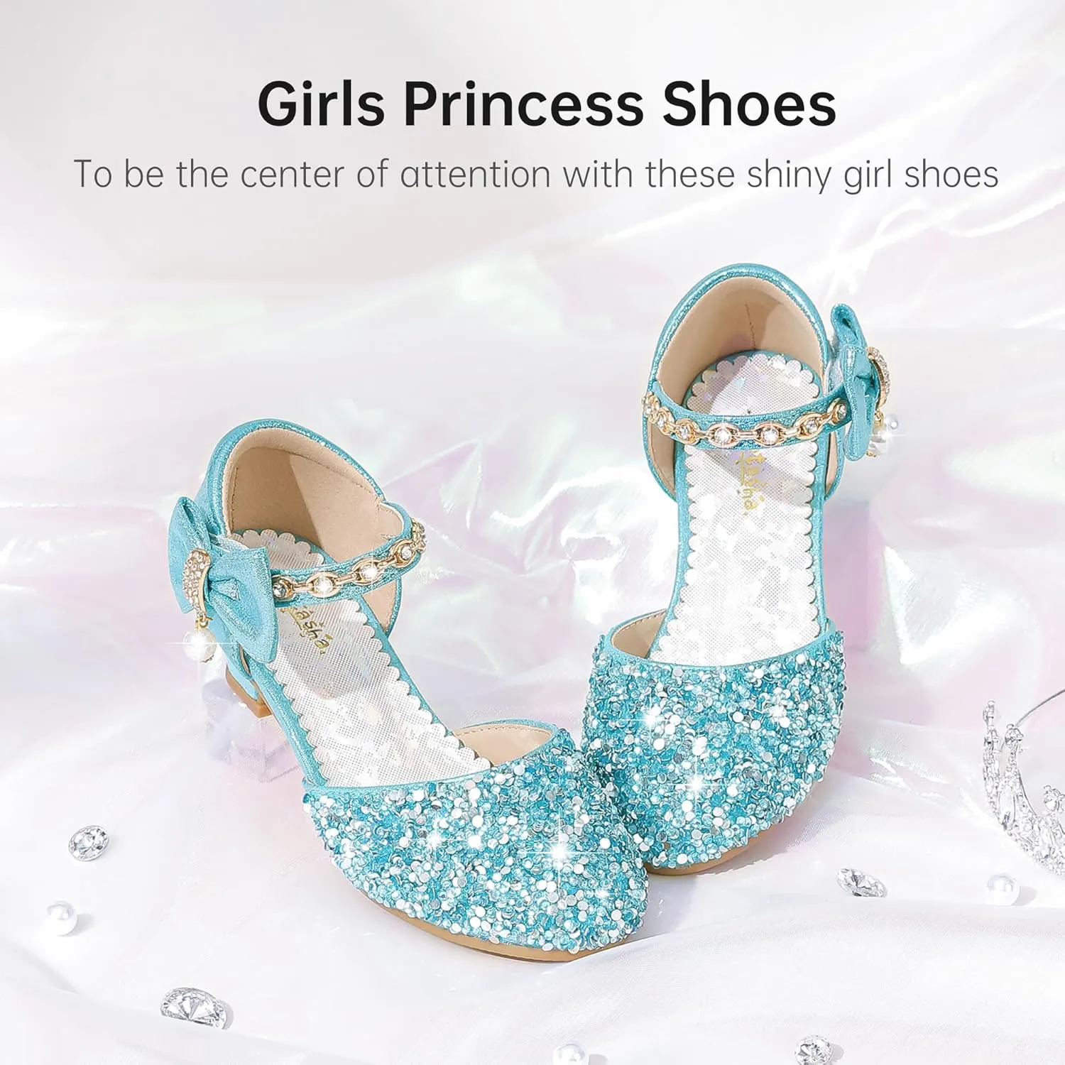Girls Sandals Closed Toe Heels Wedding Party Girls Dress Shoes Toddler Little Big Kid