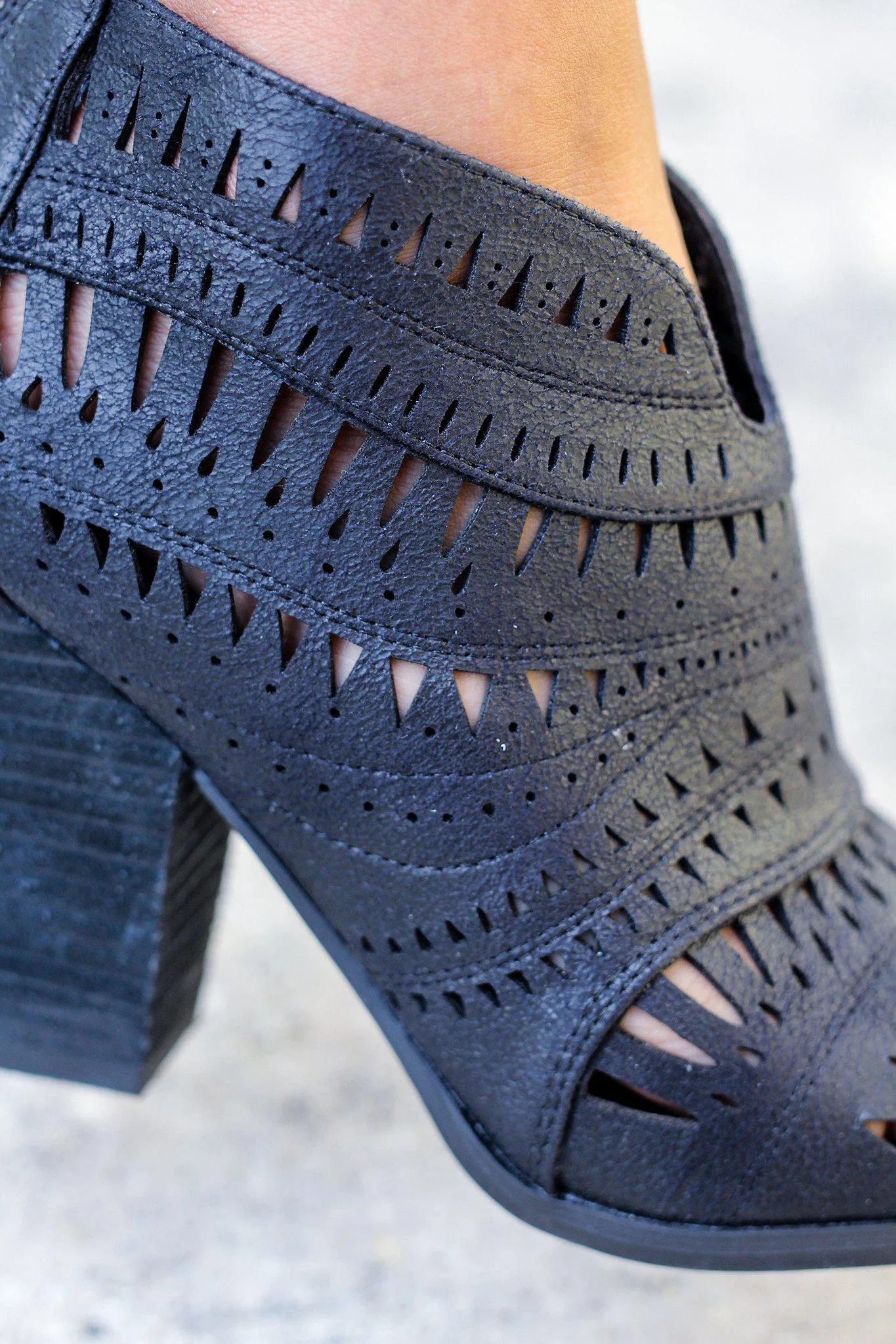 Groove Thang Black Booties