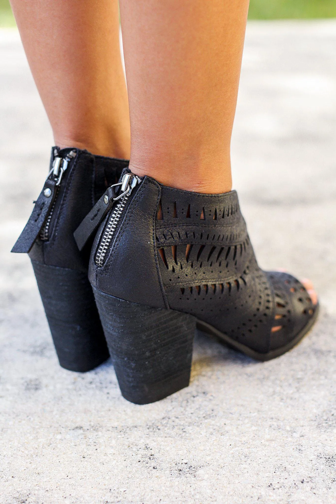 Groove Thang Black Booties
