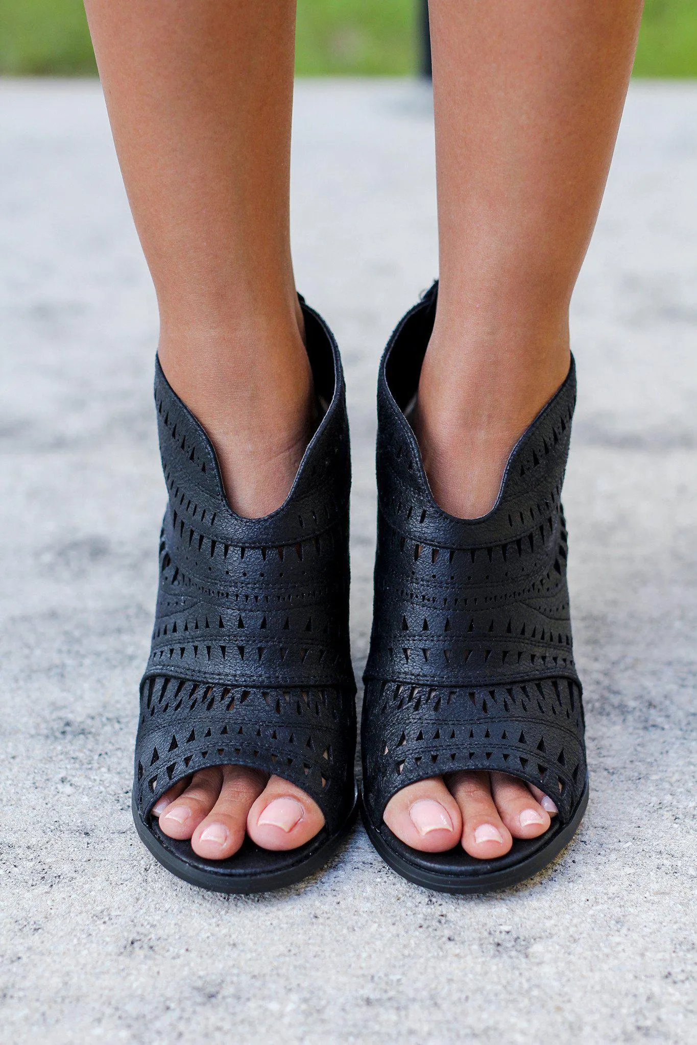 Groove Thang Black Booties