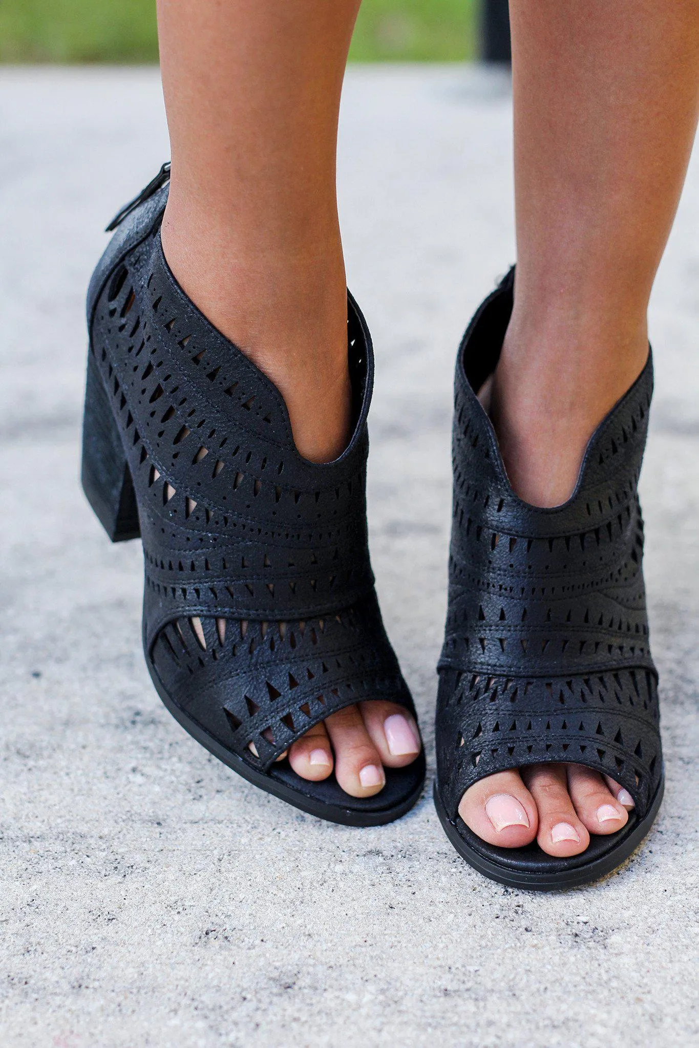 Groove Thang Black Booties