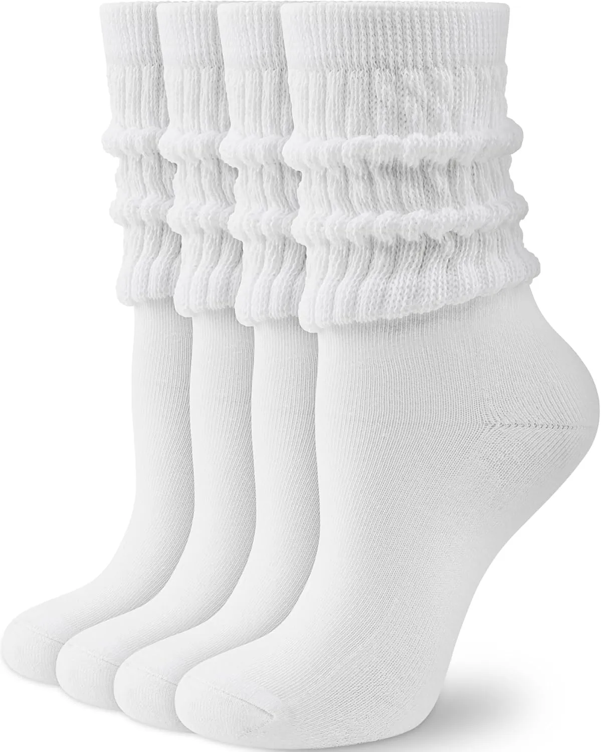 HONGTEYA Slouchy Crew Socks for Women Soft Scrunch Socks Cute Fashion Retro for Boot Sneakers Size 5-11