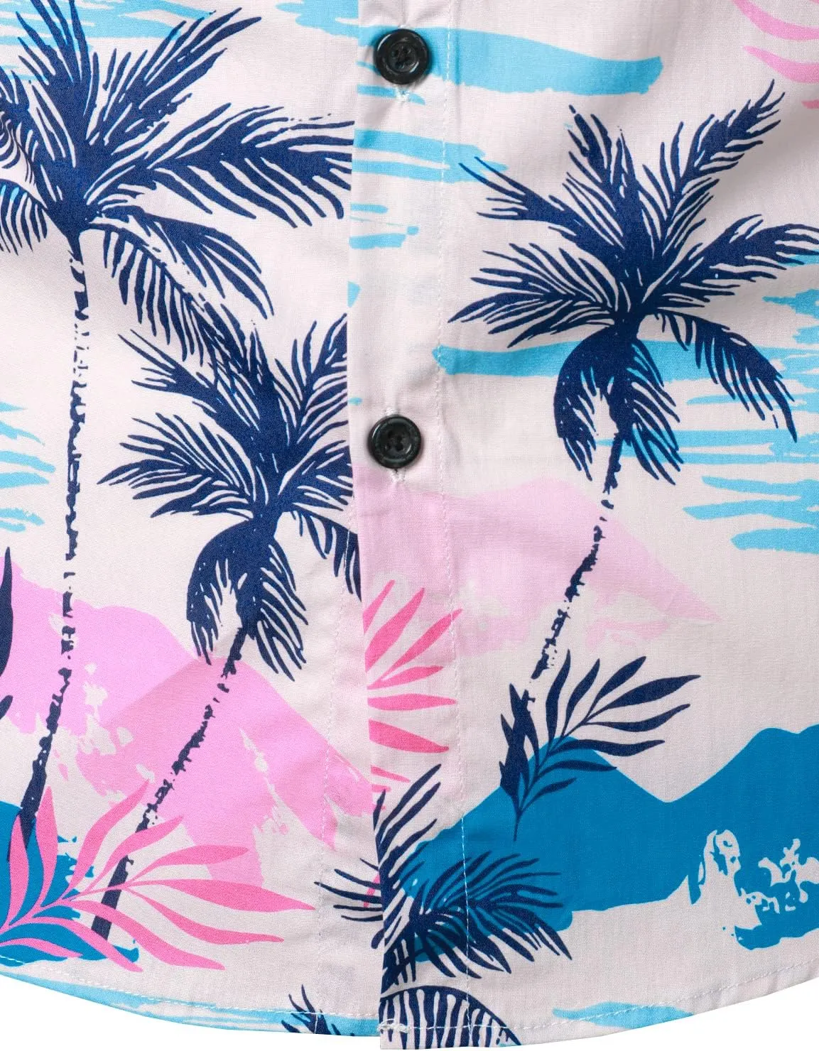 JOGAL Men's Flower Casual Short Sleeve Aloha Hawaiian Shirt