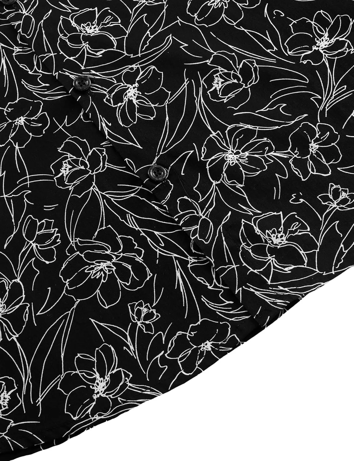 JOGAL Men's Flower Casual Short Sleeve Aloha Hawaiian Shirt