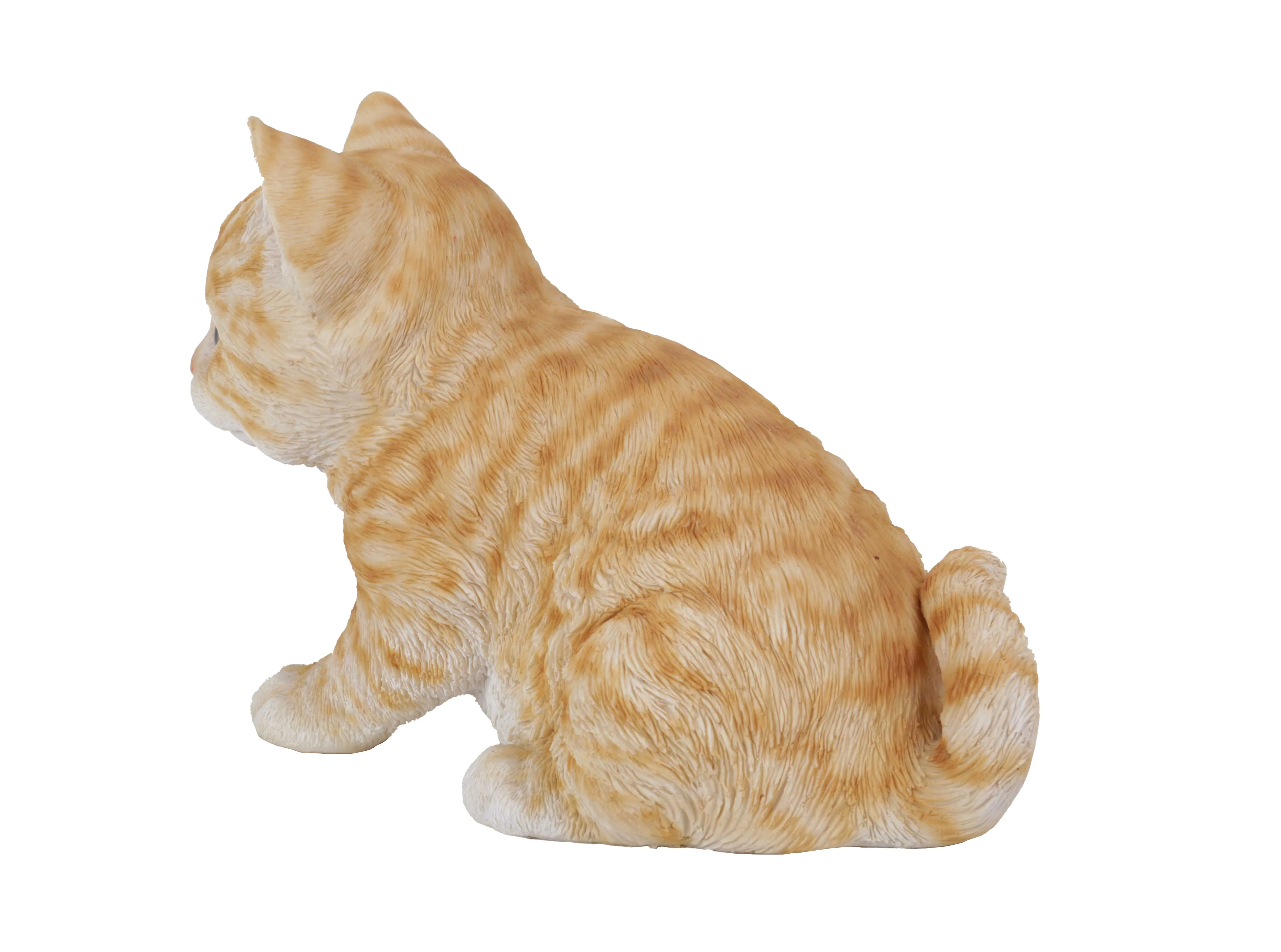 Kitten Sitting- Orange Tabby Statue
