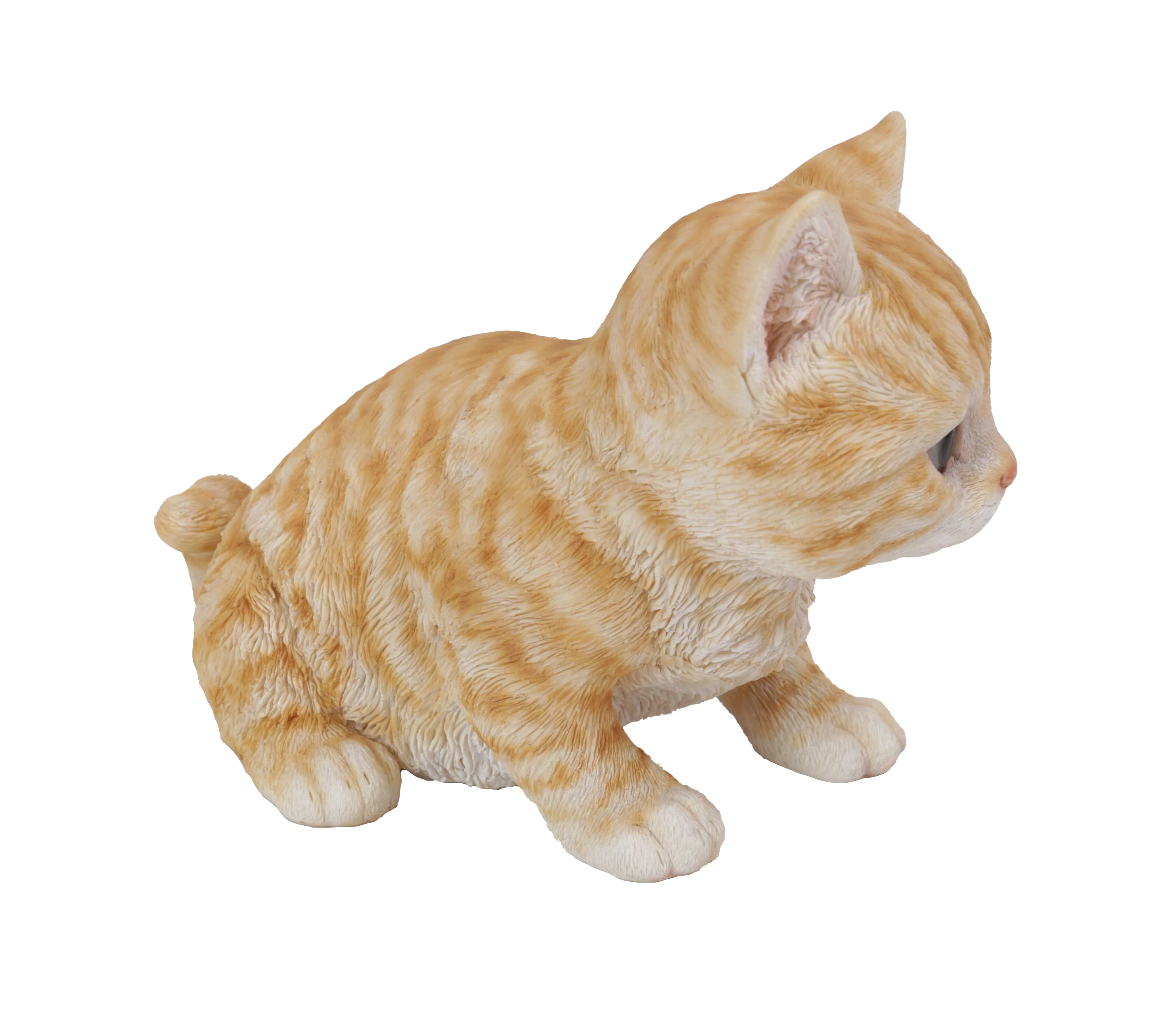 Kitten Sitting- Orange Tabby Statue