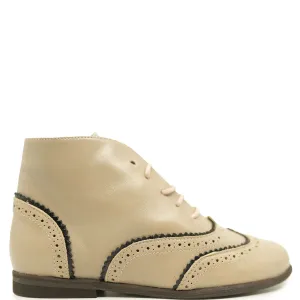 Manuela Taupe Wingtip Bootie