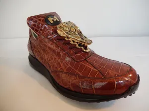 Mauri All-Over Cognac Alligator Sneakers 8731/2
