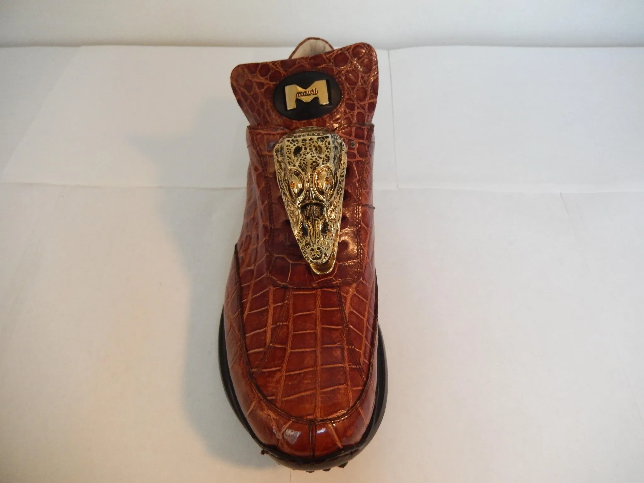 Mauri All-Over Cognac Alligator Sneakers 8731/2