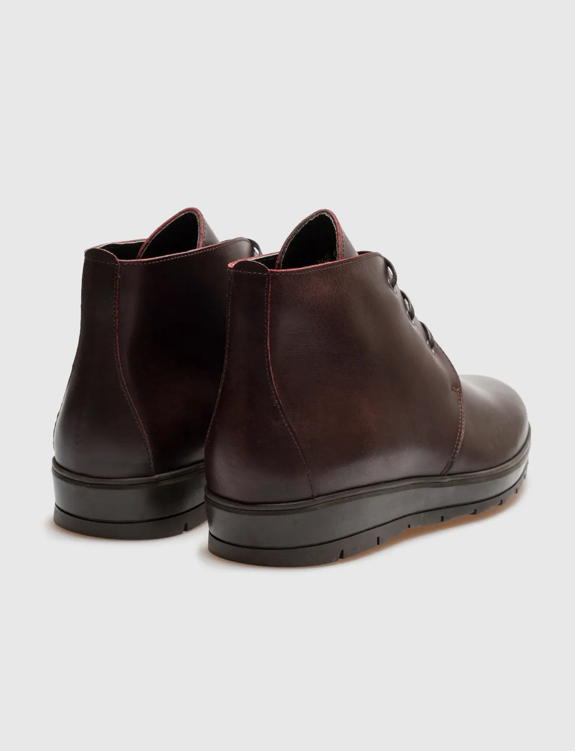 Men Brown Genuine Leather Lace Up Desert Boots