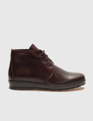 Men Brown Genuine Leather Lace Up Desert Boots