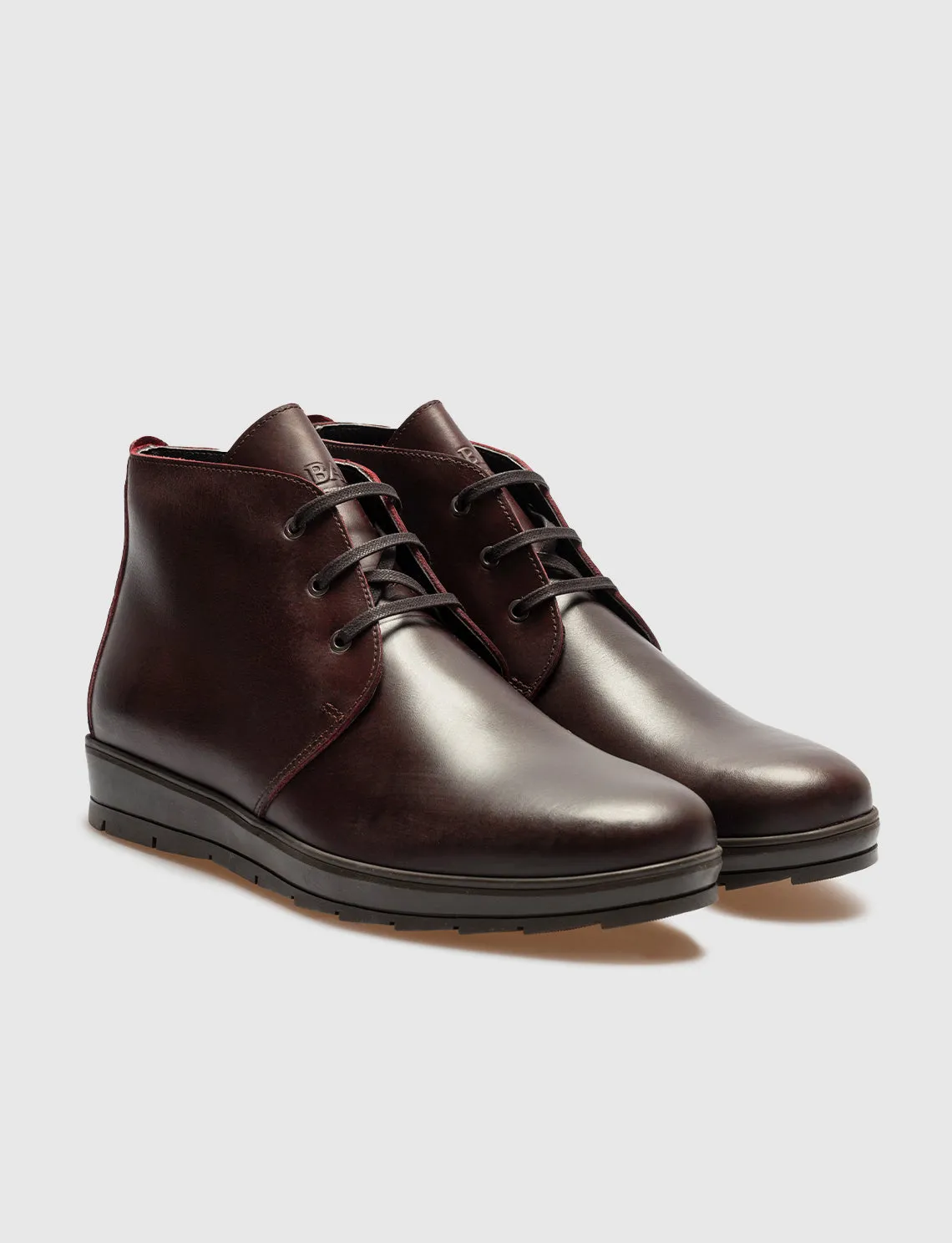 Men Brown Genuine Leather Lace Up Desert Boots