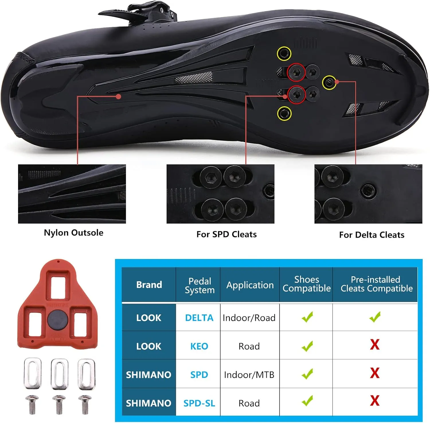 Mens Womens Cycling Shoes Compatible with Pelaton Bike Shoes Road Bike Shoes Riding Bicycle Pre-Installed with Delta Cleats Clip Indoor Outdoor Pedal