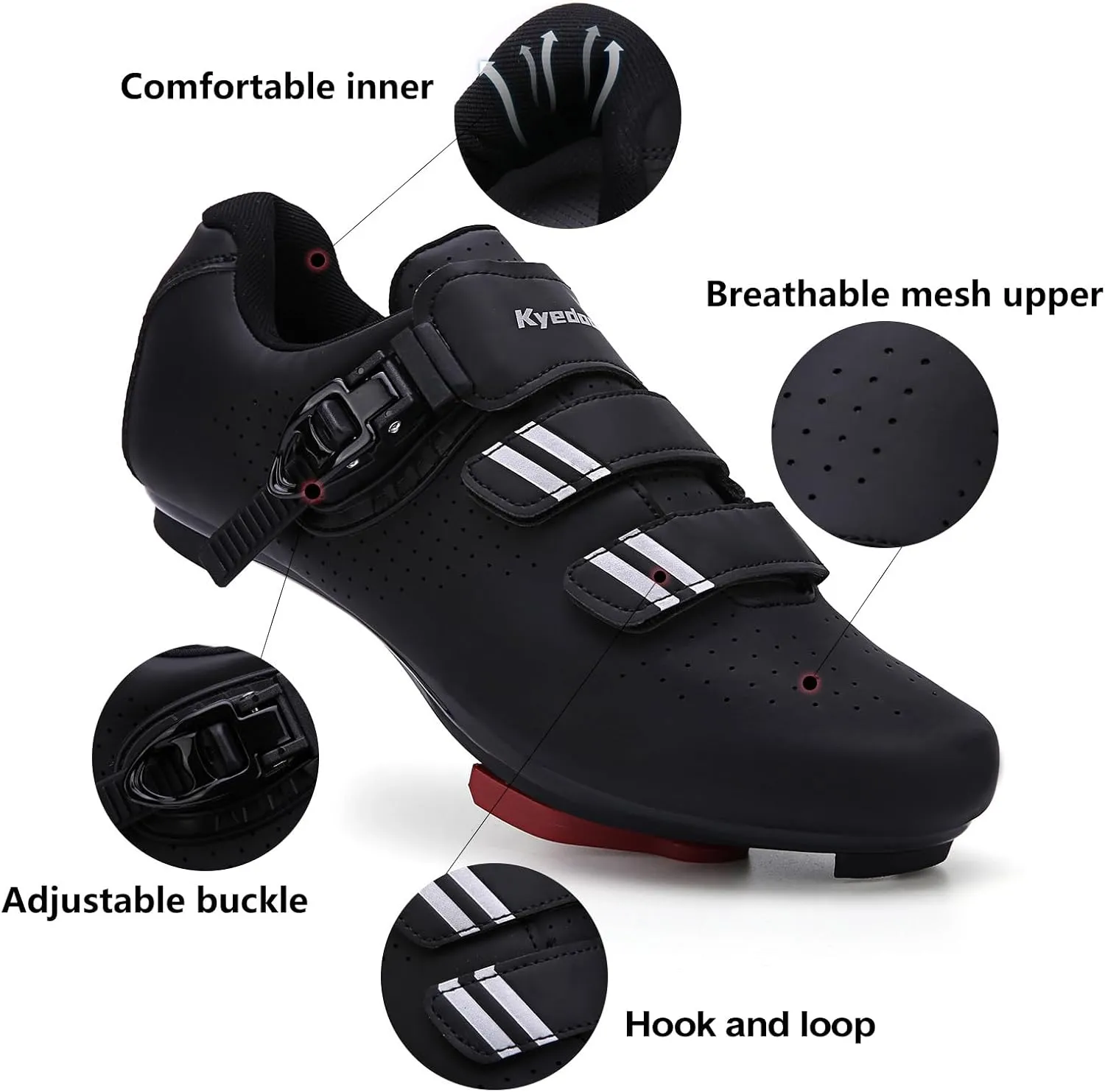 Mens Womens Cycling Shoes Compatible with Pelaton Bike Shoes Road Bike Shoes Riding Bicycle Pre-Installed with Delta Cleats Clip Indoor Outdoor Pedal