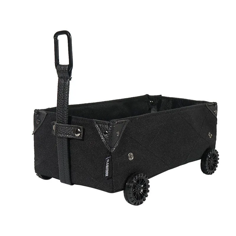 Outdoor Camping Storage Box Mini Camper Car Tissue Box Diy Canvas Folding Trolley Shopping Cart