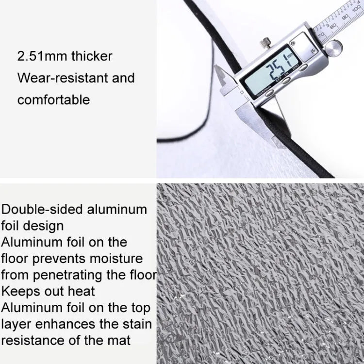 Outdoor Large Hexagonal Double Sided Aluminum Film Moisture Pad Waterproof Heat Insulation Camping Equipment Tent Picnic Pad(Silver)