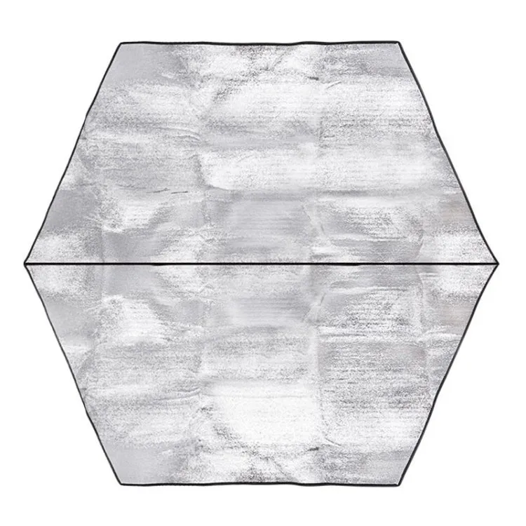 Outdoor Large Hexagonal Double Sided Aluminum Film Moisture Pad Waterproof Heat Insulation Camping Equipment Tent Picnic Pad(Silver)