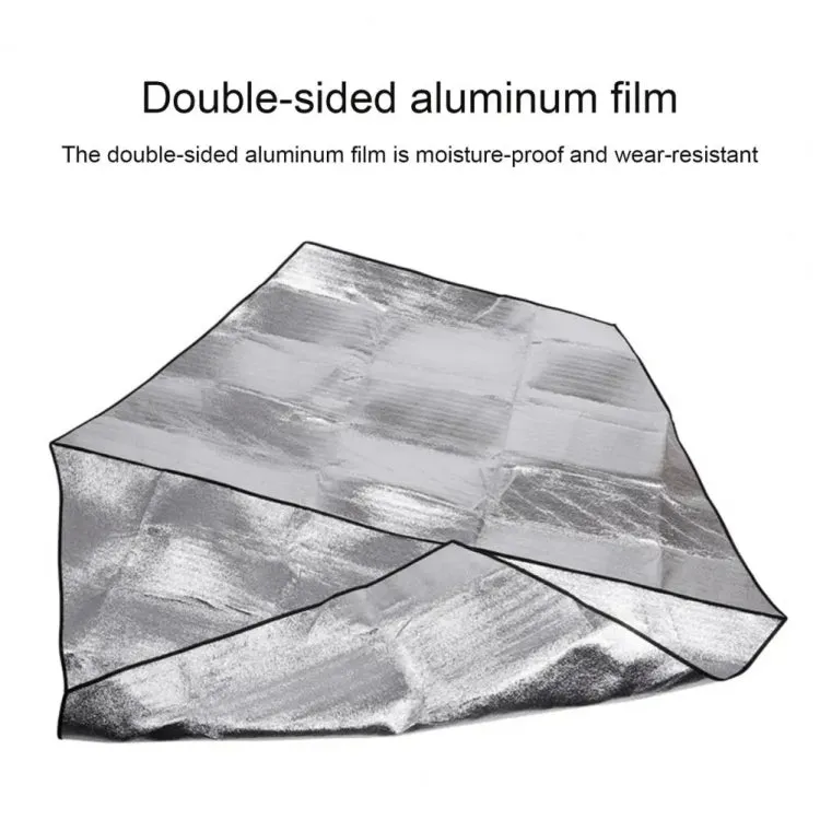 Outdoor Large Hexagonal Double Sided Aluminum Film Moisture Pad Waterproof Heat Insulation Camping Equipment Tent Picnic Pad(Silver)
