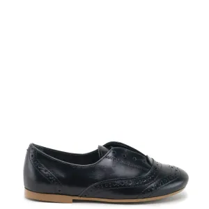 Papanatas Black Elastic Wingtip Oxford