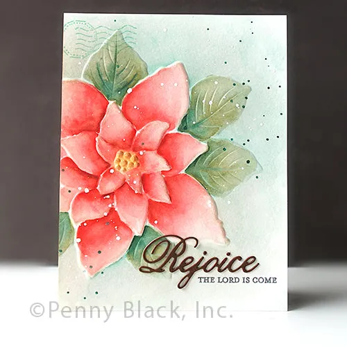 Penny Black 3D Poinsettia Layering Stencil 6"x 6"