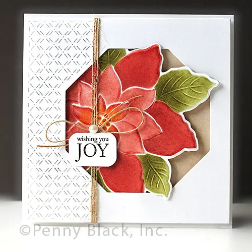 Penny Black 3D Poinsettia Layering Stencil 6"x 6"