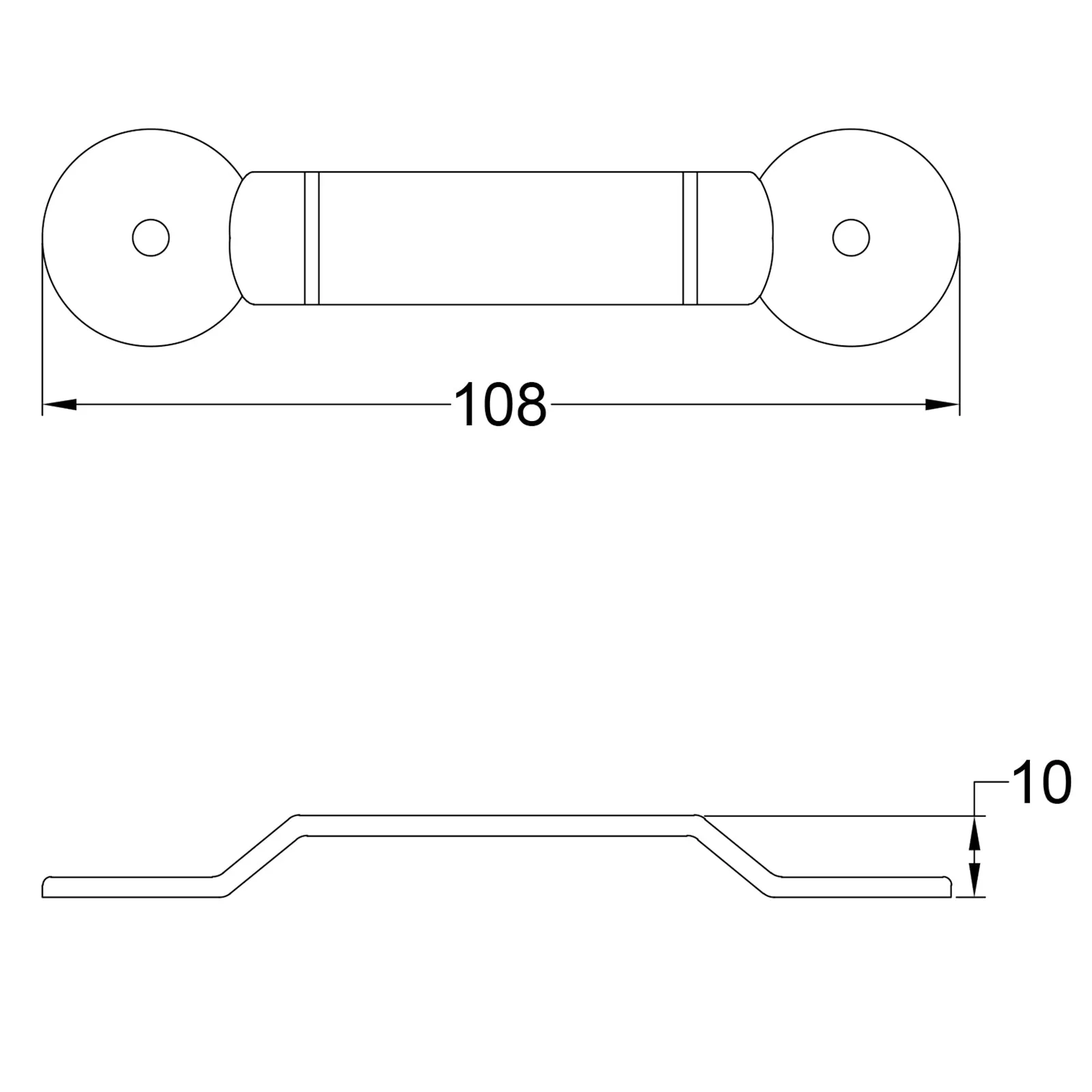 Penny End Screw-On Staple Pewter