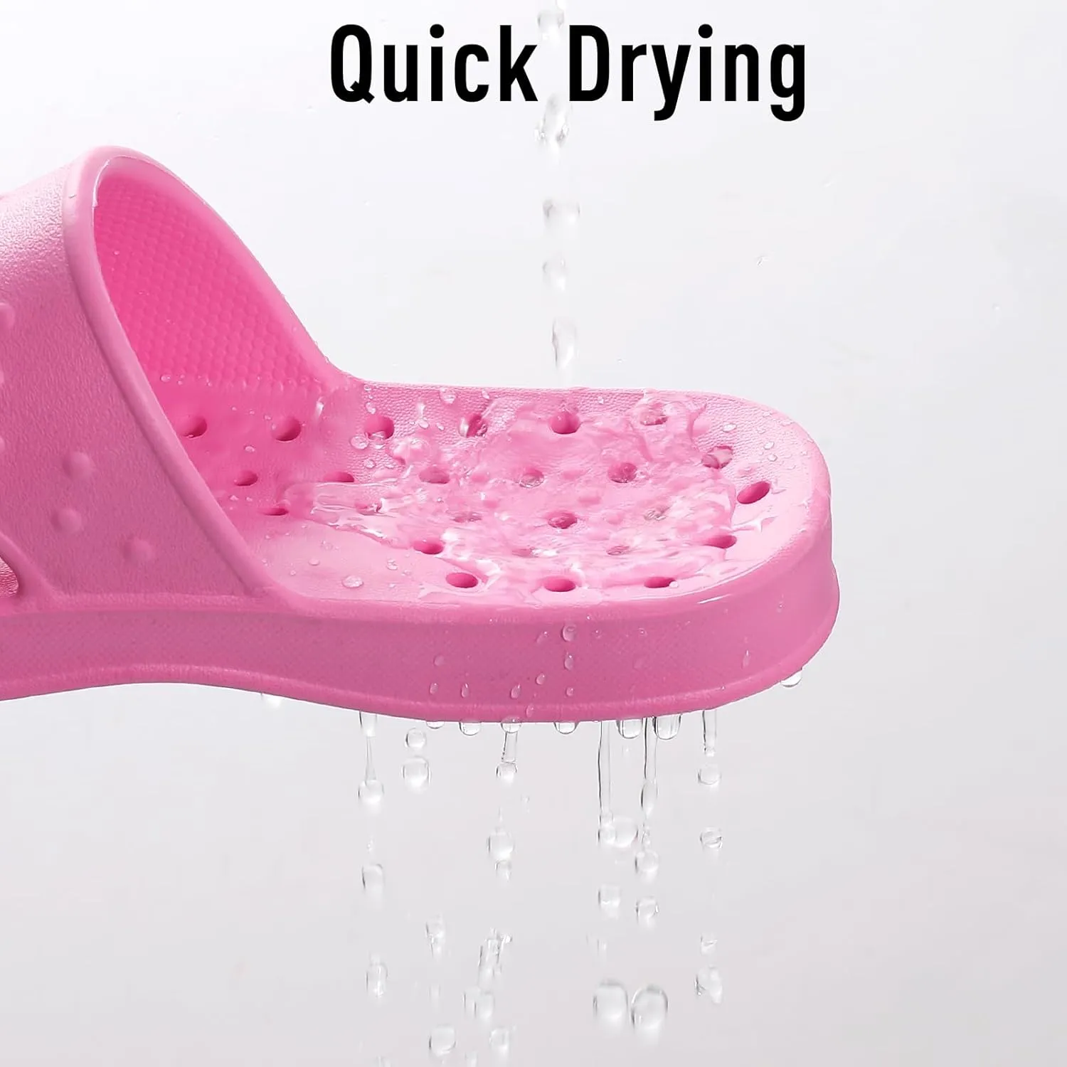 shevalues Shower Shoes for Women with Arch Support Quick Drying Pool Slides Lightweight Beach Sandals with Drain Holes