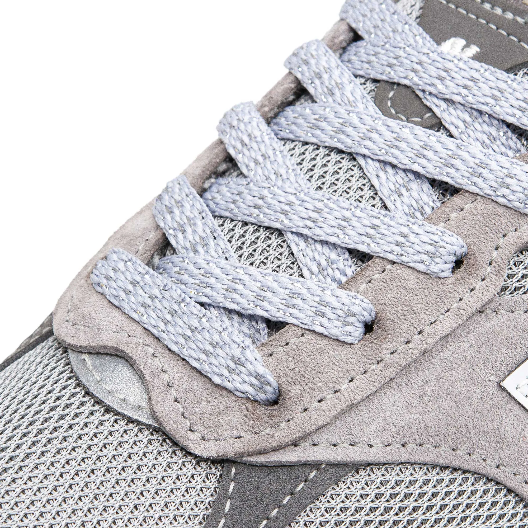 Silver Reflective Flat Laces