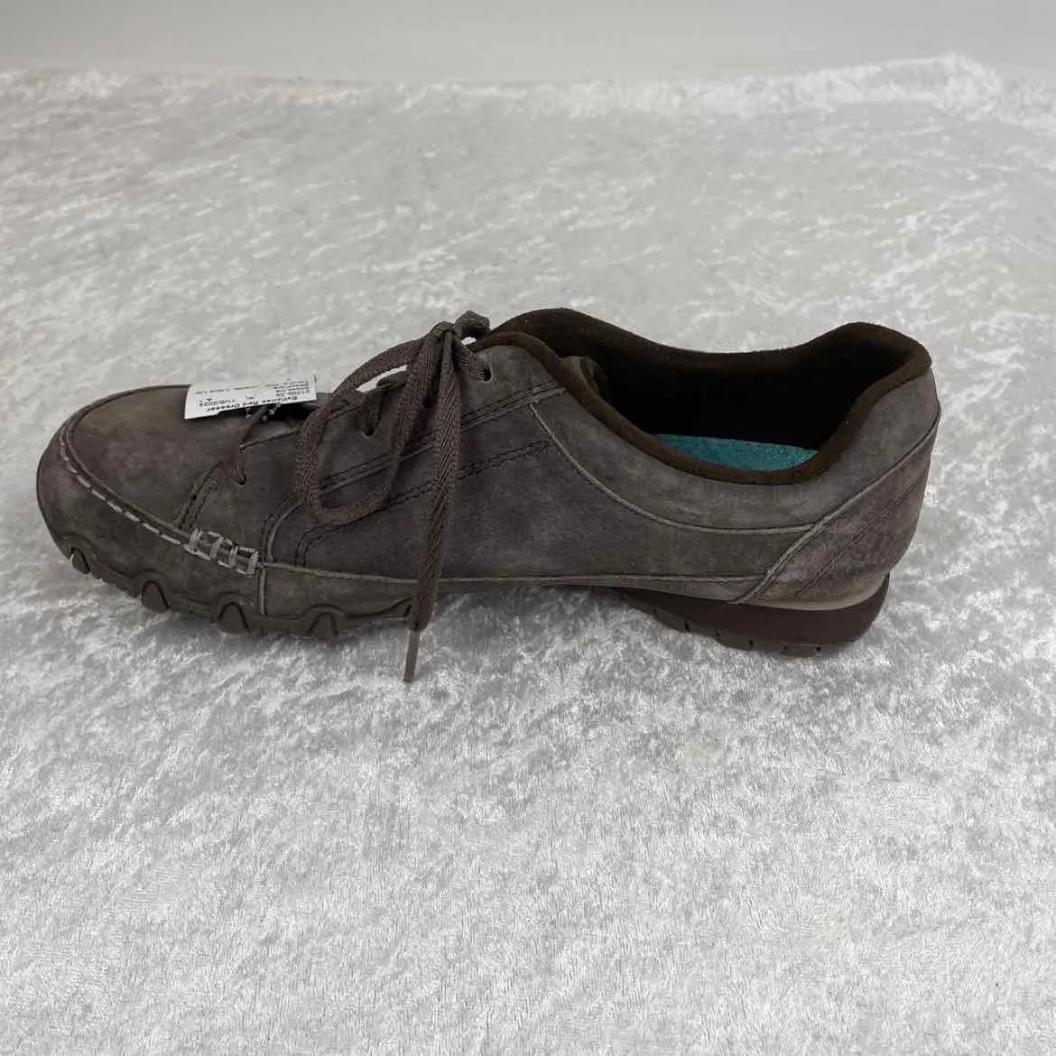 Skechers Women Size 9 Taupe man-made Lace Up Sneakers