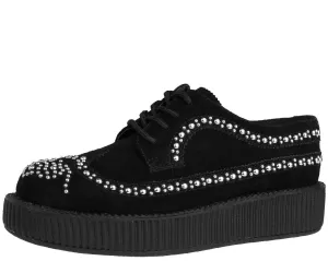 T.U.K Black Stud Brogue Viva Mondo Creepers