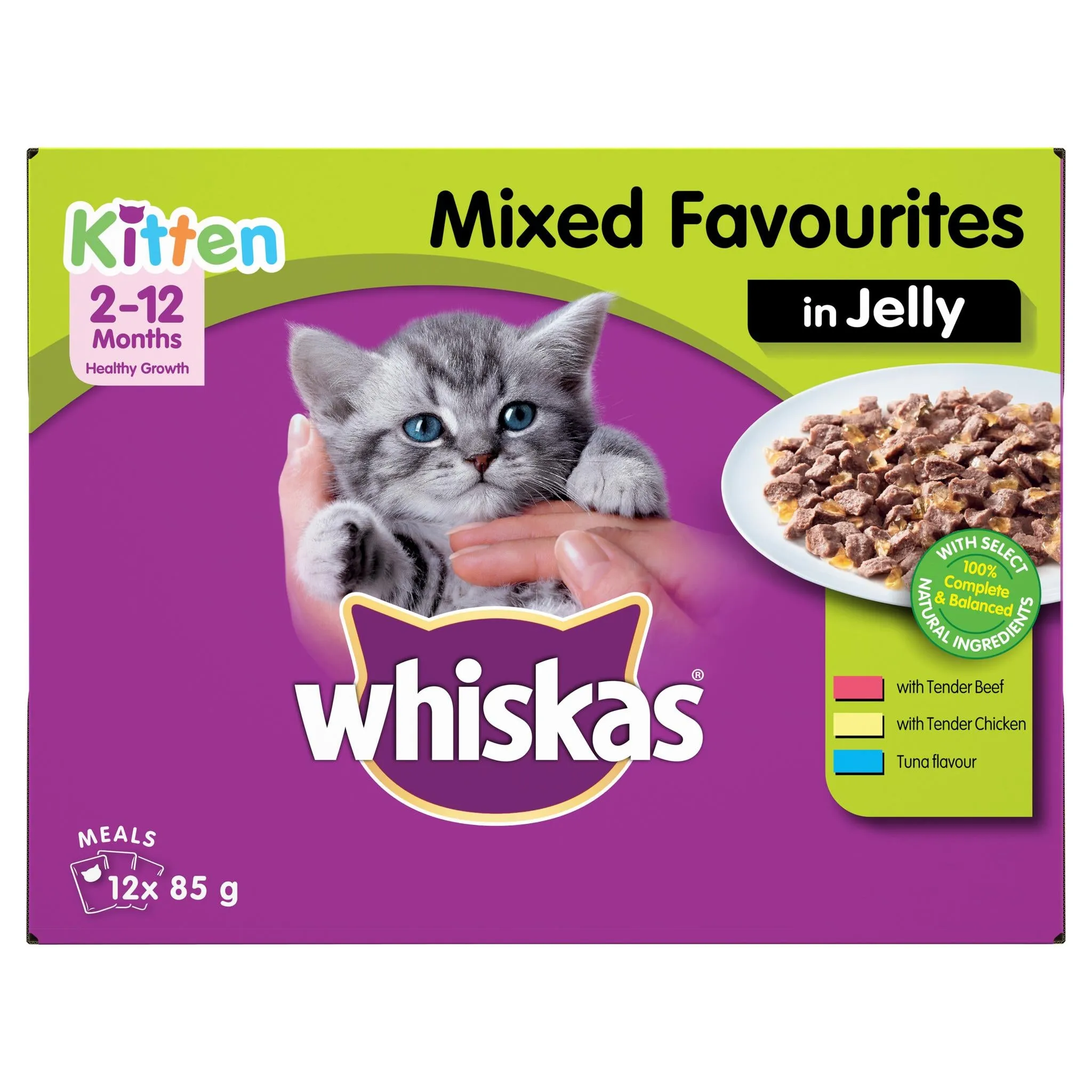 Whiskas Favourites Kitten Mixed Favourites In Jelly 85g x 12