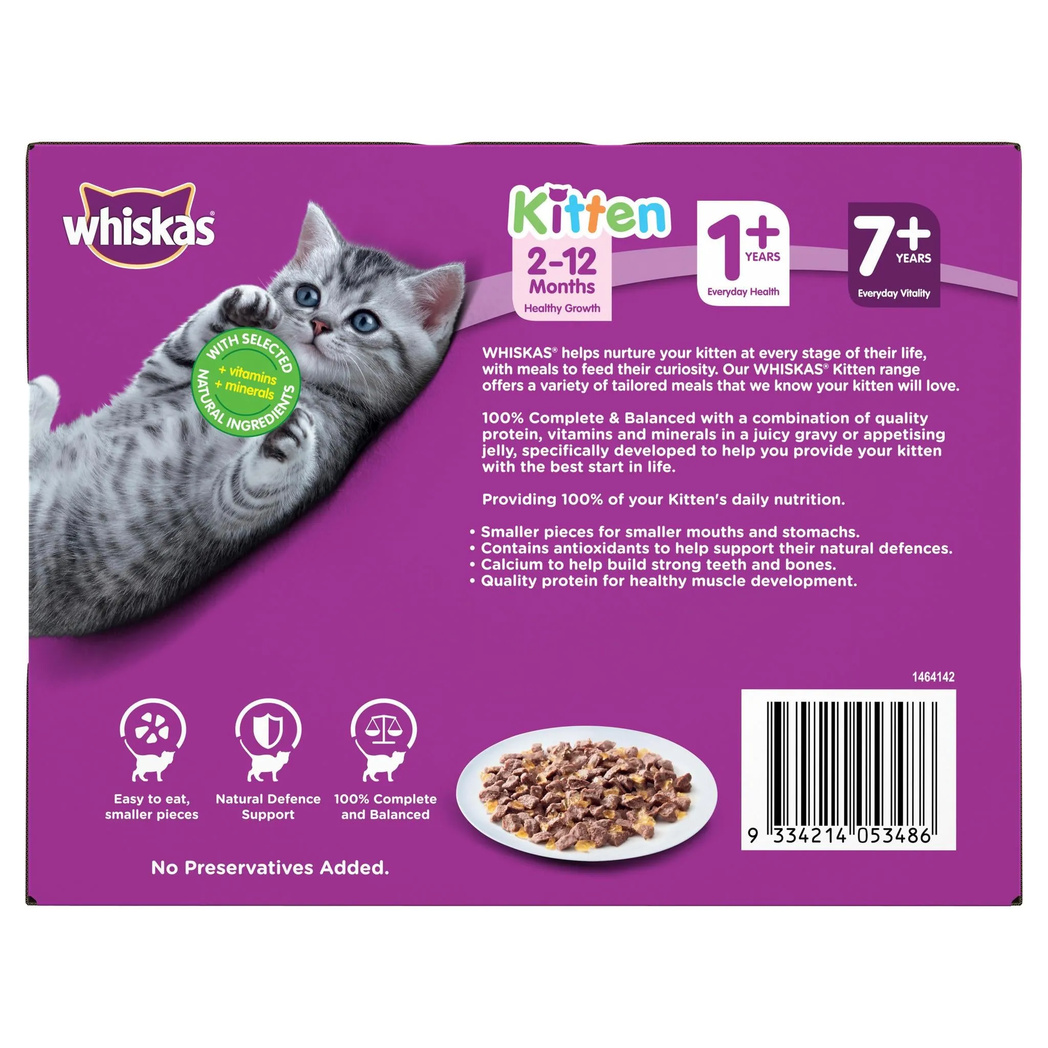 Whiskas Favourites Kitten Mixed Favourites In Jelly 85g x 12