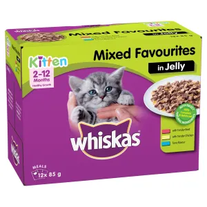 Whiskas Favourites Kitten Mixed Favourites In Jelly 85g x 12